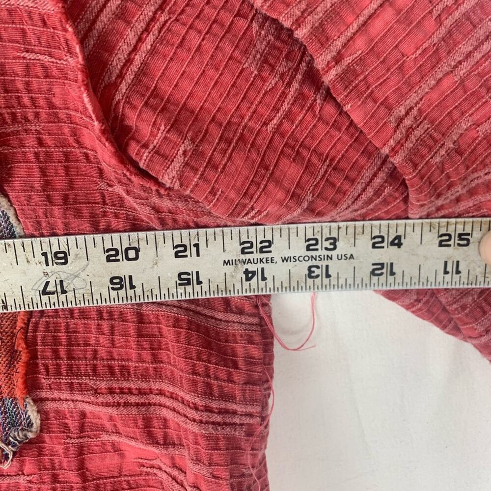 POL size small oversized patchwork button up shir… - image 7